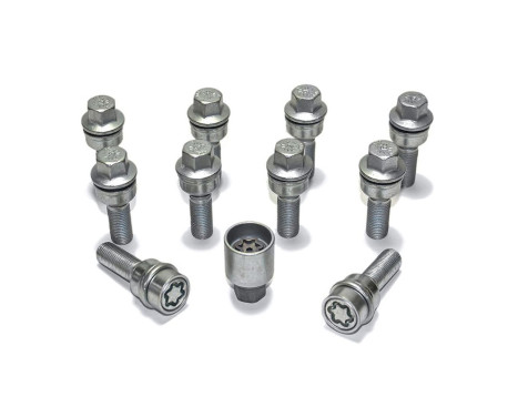 H&R Jeu de boulons de roue convexe R14 M14x1,50 - Longueur 45 mm - 10 pièces (par exemple Audi Q3, Q5) - incl.