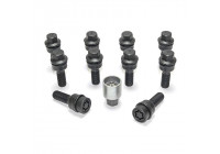 Jeu de boulons de roue H&R Bolconic R14 M14x1,50 - Longueur 38 mm - Noir - 10 pièces (par exemple Audi Q3, Q5) - in