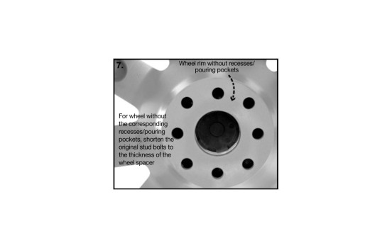 Jeu d'entretoises de roue H&R DRM-System 60 mm par essieu - Taille du pas 5x105 - Moyeu 56,6 mm - Taille des bou, Image 8