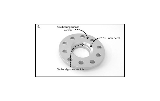 Jeu d'entretoises de roue H&R DRS-System 20 mm par essieu - Taille de prise 5x108 - Moyeu 63,3 mm - Taille de bo, Image 5