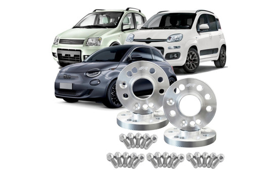 Kit d'entretoises de roue en aluminium Simoni Racing - compatible avec différents modèles Fiat - 2x16 mm - 2x20 mm