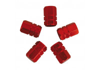 Bouchons de valve 5 pcs. piston rouge