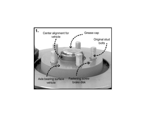 Jeu d'entretoises de roue H&R DRM-System 60 mm par essieu - Pas 6x139,7 - Moyeu 93,0 mm - Taille de boulon M12x1, Image 2