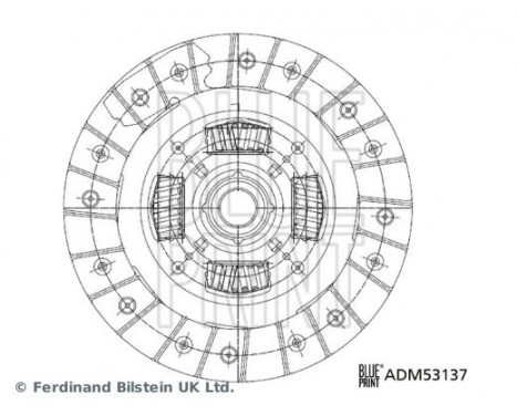 Disque d'embrayage ADM53137 Blue Print, Image 3