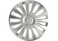 Enjoliveur de roue 4 pièces de luxe, argent, 16 pouces