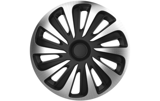 Enjoliveurs Caliber 17 pouces aspect carbone argent/noir