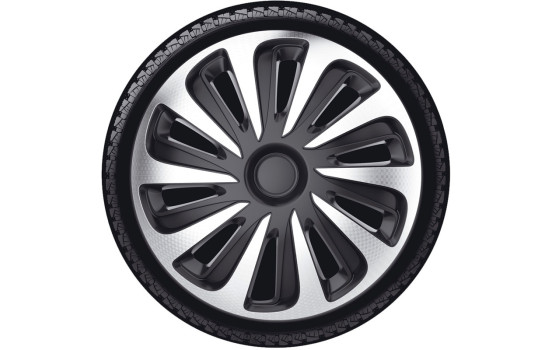 Enjoliveurs Caliber 17 pouces aspect carbone argent/noir, Image 2