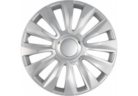 Enjoliveurs de roue Avalone Pro 15 pouces argent + anneau chromé