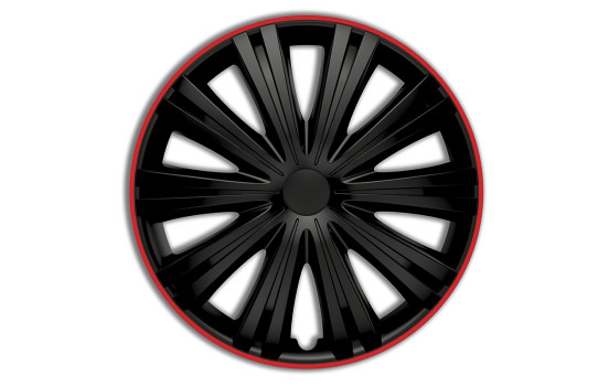 Enjoliveurs Giga R 16 pouces noir/rouge