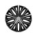 Ensemble de 4 enjoliveurs AutoStyle Sinus 16 pouces argent/noir