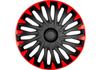 Ensemble de 4 enjoliveurs AutoStyle Soho R 13 pouces Noir/Rouge
