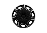 Ensemble de 4 enjoliveurs de roue AutoStyle Blade 15 pouces argent/noir