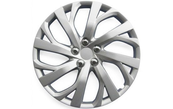 Ensemble de 4 enjoliveurs haut de gamme AutoStyle - Delaware 16 pouces - Argent
