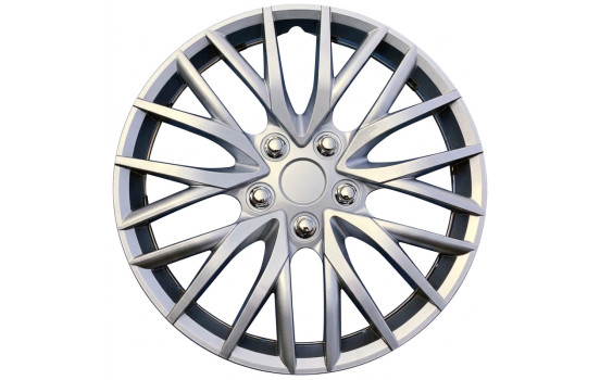 Ensemble de 4 enjoliveurs haut de gamme AutoStyle - Georgia 16 pouces - Argent