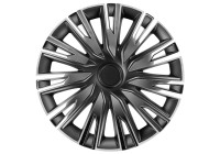 Jeu d'enjoliveurs 4 pièces Copra 14 pouces chrome/noir