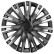 Jeu d'enjoliveurs 4 pièces Copra 14 pouces chrome/noir