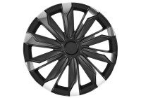 Jeu d'enjoliveurs 4 pièces Typhoon 16 pouces chrome/noir