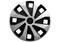 Jeu d'enjoliveurs 4 pièces Volvono-VAN 16 pouces argent/noir (convexe)