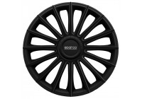 Jeu d'enjoliveurs de roue Sparco 4 pièces Treviso 13 pouces noir