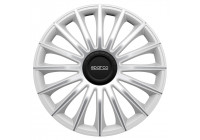 Jeu d'enjoliveurs Sparco 4 pièces Treviso 14 pouces argent