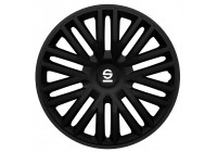 Jeu de 4 enjoliveurs Sparco Bergamo 15 pouces noir