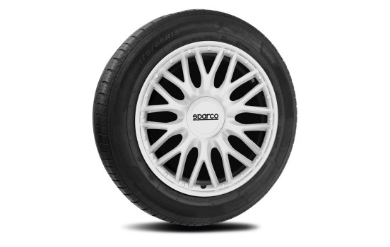 Jeu de 4 enjoliveurs Sparco Roma 14 pouces argent, Image 2