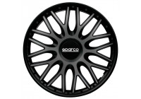 Jeu de 4 enjoliveurs Sparco Roma 15 pouces gris / noir