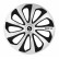 Jeu de enjoliveurs de roue Sparco 4 pièces Sicilia 15 pouces argent / noir / carbone