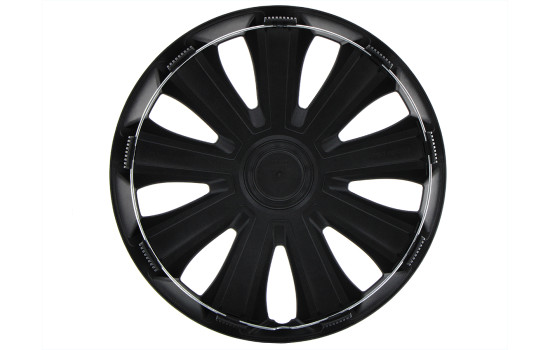 Ensemble d'enjoliveurs 4 pièces Aviator Argent & Noir 15'', Image 2