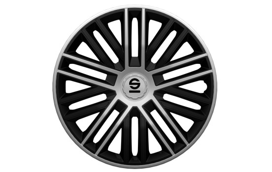 Ensemble d'enjoliveurs Sparco 4 pièces Bergamo 16 pouces noir / argent