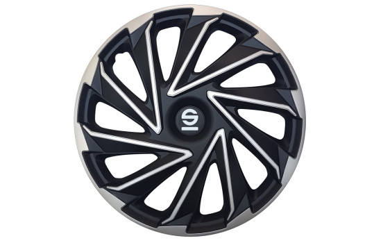 Ensemble d'enjoliveurs Sparco 4 pièces Varese 15 pouces argent / noir