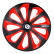 Jeu d'enjoliveurs de roue Sparco 4 pièces Sicilia 14 pouces noir / rouge / carbone, Vignette 2