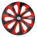 Jeu d'enjoliveurs de roue Sparco 4 pièces Sicilia 16 pouces noir / rouge / carbone