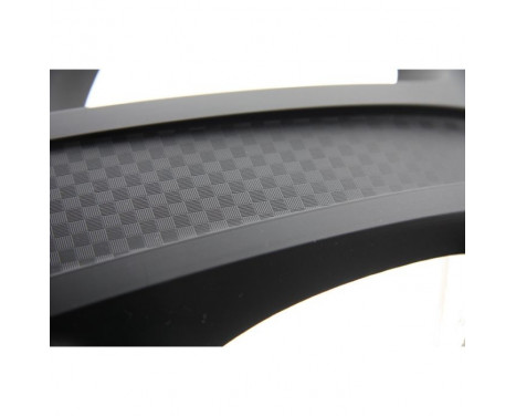 Jeu d'enjoliveurs de roue VR 15 pouces noir / look carbone / logo, Image 2