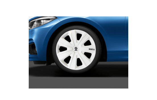 Jeu d'enjoliveurs Sparco 4 pièces Palermo 16 pouces blanc, Image 3