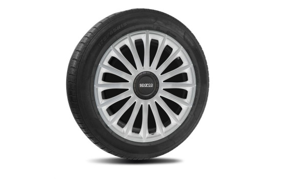 Jeu d'enjoliveurs Sparco 4 pièces Treviso 16 pouces argent, Image 2