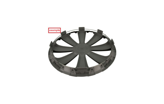 Jeu d'enjoliveurs Utah 16 pouces argent (Convex Rims), Image 2