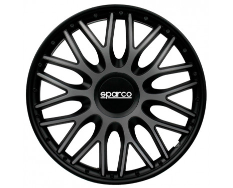 Jeu de 4 enjoliveurs Sparco Roma 13 pouces gris / noir