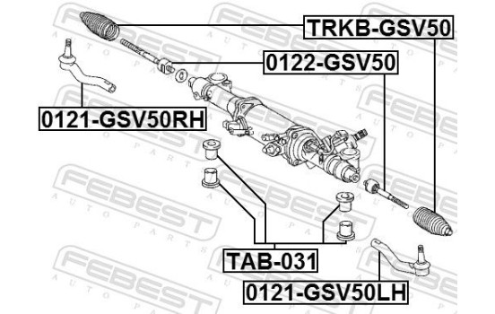 Suspension, crémaillière de direction, Image 2