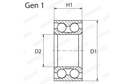 Roulement de roue RE-WB-11457 Moog