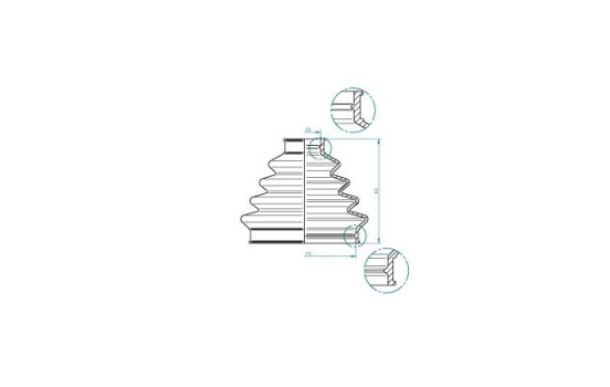 Joint-soufflet, arbre de commande 190963 Spidan, Image 2