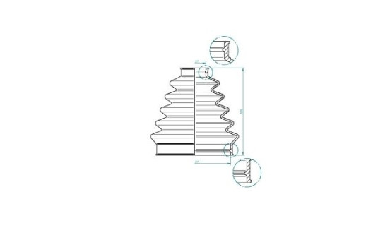 Joint-soufflet, arbre de commande 190965 Spidan, Image 2