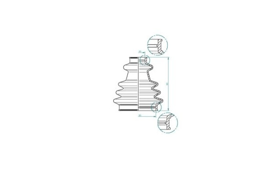 Joint-soufflet, arbre de commande 190969 Spidan, Image 2