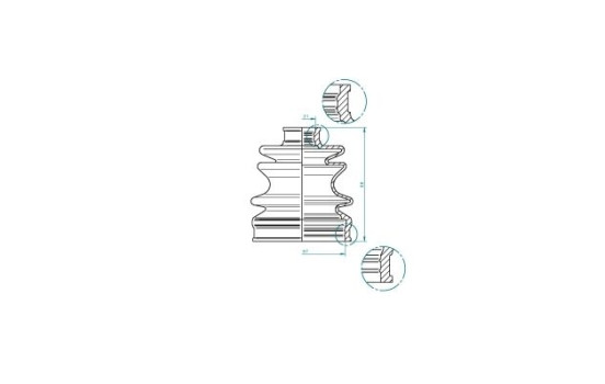 Joint-soufflet, arbre de commande 190970 Spidan, Image 2