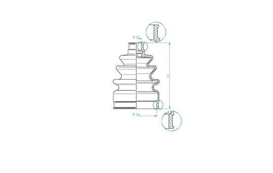 Joint-soufflet, arbre de commande 190973 Spidan, Image 2