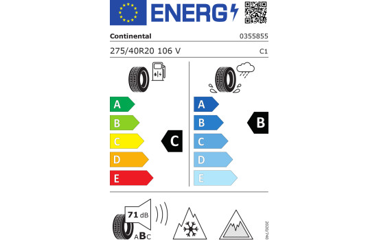 275/40 VR20 TL 106V CO TS870 P XL FR, Image 2