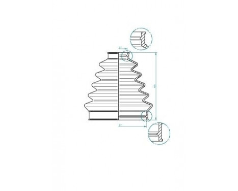 Joint-soufflet, arbre de commande 190965 Spidan, Image 2