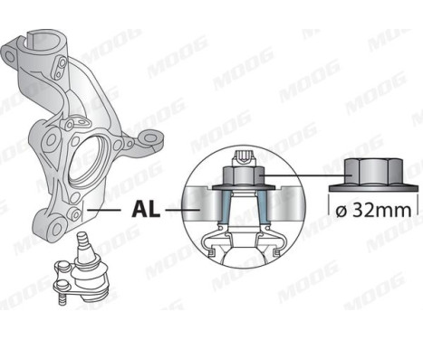 Rotule de suspension VO-BJ-5011 Moog