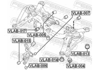 Douille de palier, bras transversal