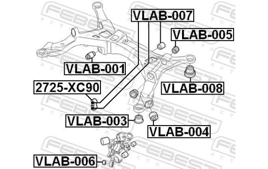 Suspension, corps de l'essieu